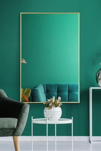 "MirrorOutlet The Artus - Gold Aluminium Edged Wall Mirror 35"" X 24"" (90CM X 60CM) - Size: 1 Pack" - image 1