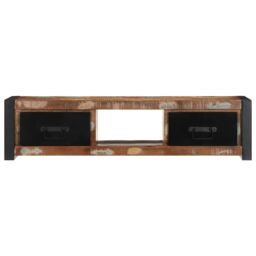 Berkfield Home TV Cabinet 100x30x25 cm Solid Wood Reclaimed in Brown - Size: 100 x 30 x 25 cm - thumbnail 3