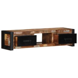 Berkfield Home TV Cabinet 100x30x25 cm Solid Wood Reclaimed in Brown - Size: 100 x 30 x 25 cm - thumbnail 2