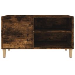 Berkfield Home Record Cabinet Smoked Oak 84.5x38x48 cm Engineered Wood in Brown - thumbnail 5