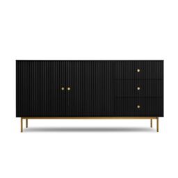 Home Garden Direct Devon - Large Sideboard - Black - thumbnail 2