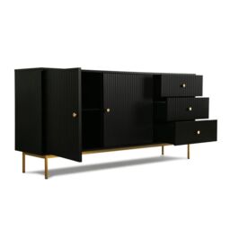 Home Garden Direct Devon - Large Sideboard - Black - thumbnail 4