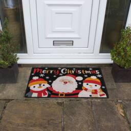 JVL Festive Latex Backed Coir Doormat, 60x90cm, Merry Christmas in Black - Size: 60 cm x 90 cm - thumbnail 4