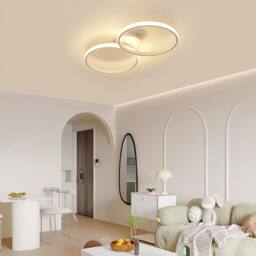 Goeco LED Ceiling Light, 36W, Modern Design, 3000K, for Bedroom Hallway 54cm in White - thumbnail 3