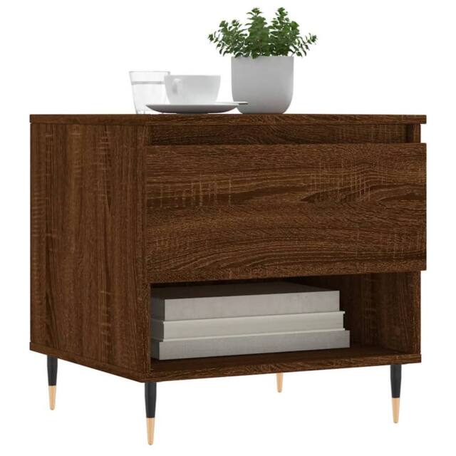 Berkfield Home Modern Coffee Tables 2 pcs Brown Oak 50x46x50 cm Engineered Wood - Size: 50 x 46 x 50 cm - image 1