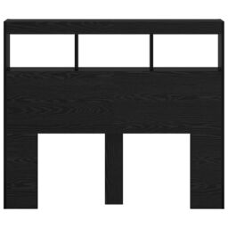 Berkfield Home Black Oak Headboard Black Oak Engineered Wood 120 x 17 x 102 cm - thumbnail 6