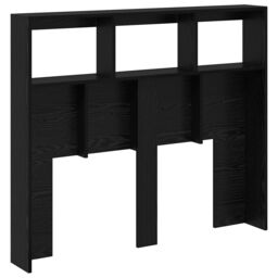 Berkfield Home Black Oak Headboard Black Oak Engineered Wood 120 x 17 x 102 cm - thumbnail 8