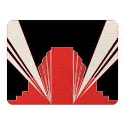 Benjamin Tate Design Art Deco Building Blanket in Natural - Size: 120 cm x 150 cm - thumbnail 1