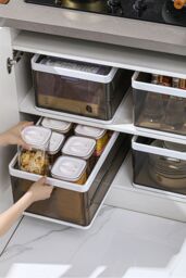 Living and Home 40 x 25 x 20cm Foldable Clothes Wardrobe Drawer Storage Box with Lid in Brown - Size: 40 x 25 x 20 cm - thumbnail 2