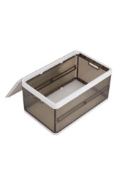 Living and Home 40 x 25 x 20cm Foldable Clothes Wardrobe Drawer Storage Box with Lid in Brown - Size: 40 x 25 x 20 cm - thumbnail 4