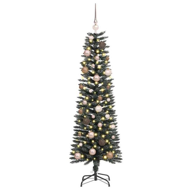 Berkfield Home Elegant Artificial Christmas Tree with 150 LEDs Green 43 x 43 x 150 cm - image 1