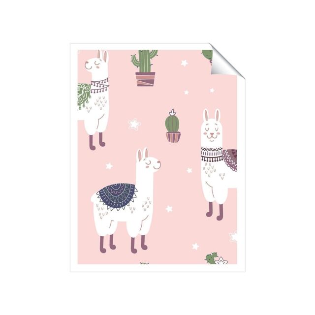 "Warren Reed - Designer Happy Lama Unframed Art Print - Size: W24"" x H36""" - image 1