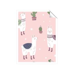 "Warren Reed - Designer Happy Lama Unframed Art Print - Size: W24"" x H36""" - thumbnail 2