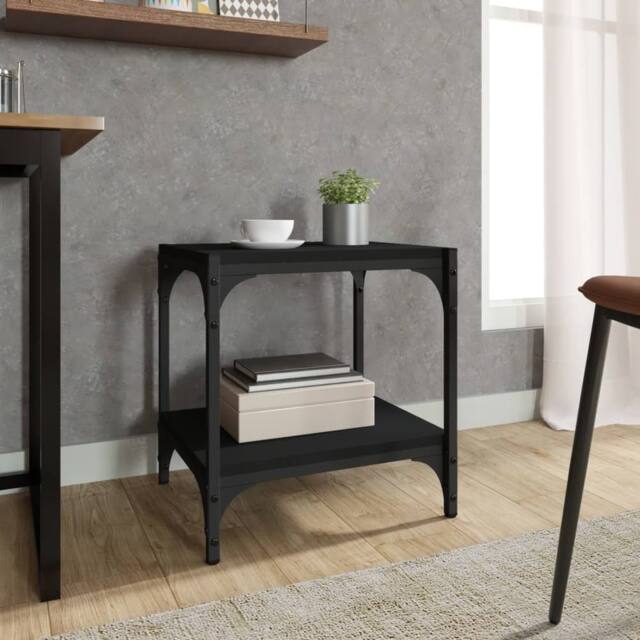 Berkfield Home TV Cabinet Black 40x33x41 cm Engineered Wood & Steel - Size: 40 x 33 x 41 cm - image 1