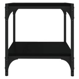 Berkfield Home TV Cabinet Black 40x33x41 cm Engineered Wood & Steel - Size: 40 x 33 x 41 cm - thumbnail 5