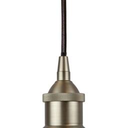 SE Home Burgundy Red Chancery Pendant Light - Brushed Chrome - Black Round - thumbnail 4