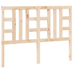 Berkfield Home Beautiful Bed Headboard 141x4x100 cm Solid Wood Pine in Light Tan - Size: 141 x 4 x 100 cm - thumbnail 3