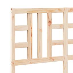 Berkfield Home Beautiful Bed Headboard 141x4x100 cm Solid Wood Pine in Light Tan - Size: 141 x 4 x 100 cm - thumbnail 7