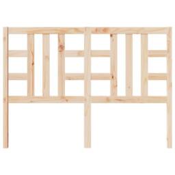 Berkfield Home Beautiful Bed Headboard 141x4x100 cm Solid Wood Pine in Light Tan - Size: 141 x 4 x 100 cm - thumbnail 4