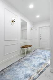 RugsX Anti-Slip Lotus Runner in Silver - Size: 100 cm x 160 cm - thumbnail 4