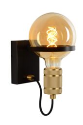 Lucide 'OTTELIEN' Dimmable Stylish Modern Decorative Indoor Wall Light 1xE27 in Black