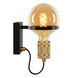 Lucide 'OTTELIEN' Dimmable Stylish Modern Decorative Indoor Wall Light 1xE27 in Black - thumbnail 3