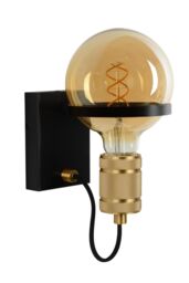 Lucide 'OTTELIEN' Dimmable Stylish Modern Decorative Indoor Wall Light 1xE27 in Black - thumbnail 2