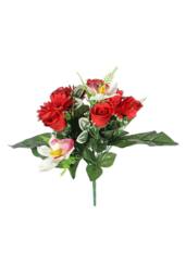 KDMD Red Pembroke Gerbera & Orchid Mixed Bunch - thumbnail 1