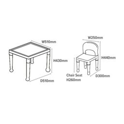 Liberty House Toys Children's Multi-Coloured Table & 4 Chairs Set - thumbnail 6