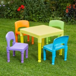 Liberty House Toys Children's Multi-Coloured Table & 4 Chairs Set - thumbnail 4