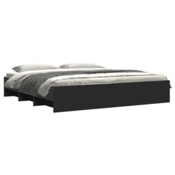 Berkfield Home Bed Frame without Mattress Black 180x200 cm Super King Engineered Wood - thumbnail 3