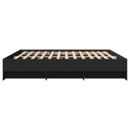 Berkfield Home Bed Frame without Mattress Black 180x200 cm Super King Engineered Wood - thumbnail 6