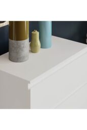Home Discount Vida Designs Denver 5 Drawer Chest of Drawers Storage in White - thumbnail 4