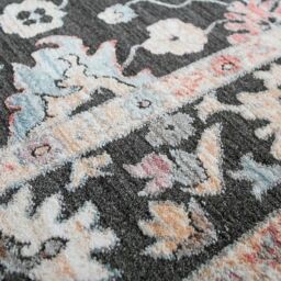 The Rug Shop UK Black Traditional Easy to clean Machine Made Abstract Area Rug - Size: 200 cm x 290 cm - thumbnail 4