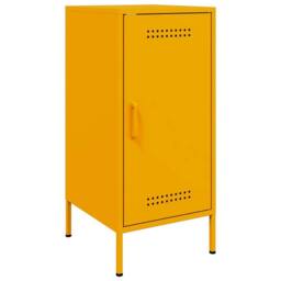 Berkfield Home Sideboards 2 pcs Mustard Yellow 36x39x79 cm Steel - Size: 36 x 39 x 79 cm - thumbnail 6