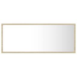 Berkfield Home LED Bathroom Mirror Sonoma Oak 100x8.5x37 cm Acrylic in Light Tan - thumbnail 7