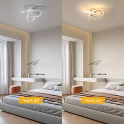 Pheashine White 24cm Clover LED Ceiling Light 22W 3000K 2500LM - thumbnail 4