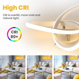 Pheashine White 24cm Clover LED Ceiling Light 22W 3000K 2500LM - thumbnail 5