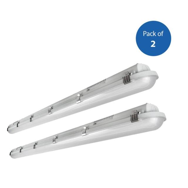 ENER-J Pack of 2 Non Corrosive Waterproof Fitting 12m 40W 120 lumens per Watt in White - image 1
