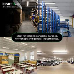 ENER-J Pack of 2 Non Corrosive Waterproof Fitting 12m 40W 120 lumens per Watt in White - thumbnail 5