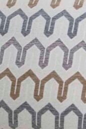 Curtina 'Arcadia' Woven Geometric Chenille Pair of Eyelet Curtains in Natural - Size: 168 cm width x 229 cm drop - thumbnail 4