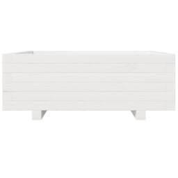 Berkfield Home Decorative Garden Planter White 70x70x26.5 cm Solid Wood Pine - thumbnail 5