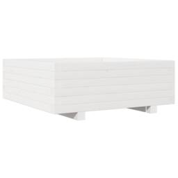 Berkfield Home Decorative Garden Planter White 70x70x26.5 cm Solid Wood Pine - thumbnail 7