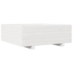 Berkfield Home Decorative Garden Planter White 70x70x26.5 cm Solid Wood Pine - thumbnail 3
