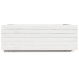 Berkfield Home Decorative Garden Planter White 70x70x26.5 cm Solid Wood Pine - thumbnail 6