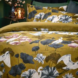 Wylder Tropics Kushiro Tropical Cotton Rich Duvet Cover Set in Olive - Size: Double - thumbnail 3