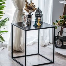 Nordlys Table Appoint End Table Industrial Square Furniture in Black - thumbnail 2
