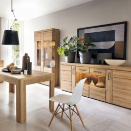 Furniture To Go Cortina 4 Door Wide Glazed Sideboard in Brown - thumbnail 4