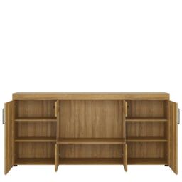 Furniture To Go Cortina 4 Door Wide Glazed Sideboard in Brown - thumbnail 2