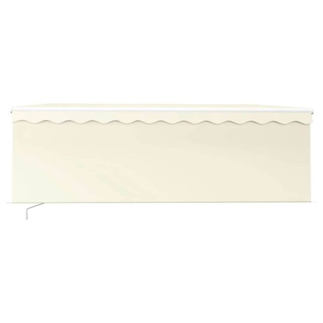 Berkfield Home Manual Retractable Awning with Blind&LED 4x3m Cream - image 1